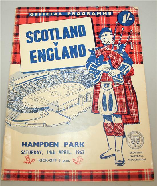 England International football programmes-